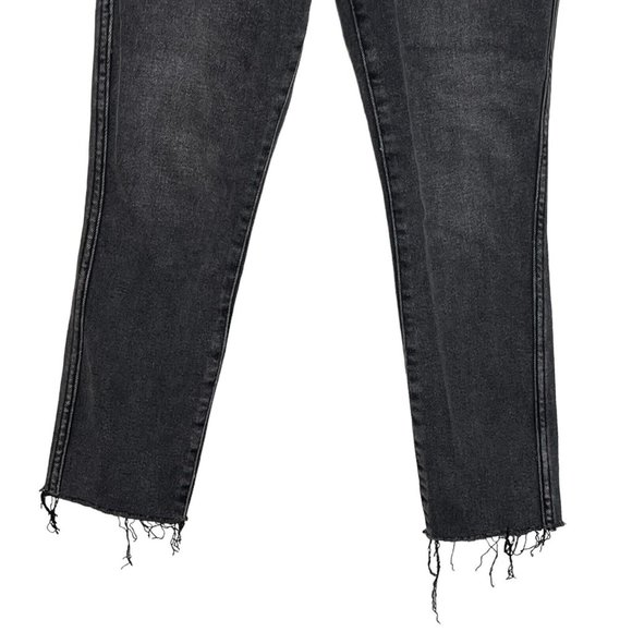 Good American Good Curve Skinny Jeans Raw Edge Black074 Womens Size 2 US 26 - Picture 5 of 14